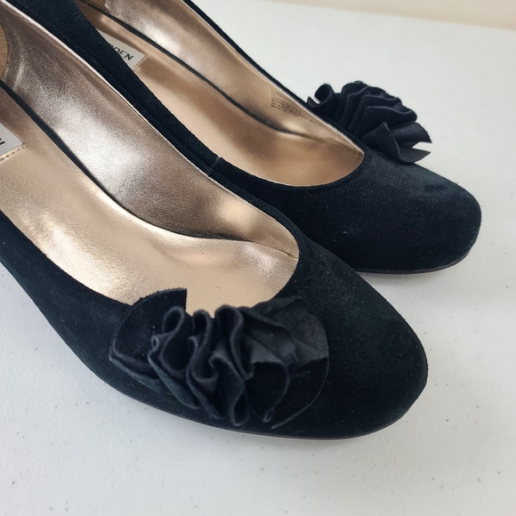 Steve Madden Women's Black Preti Suede Heels Size 11 - Picture 3 of 8